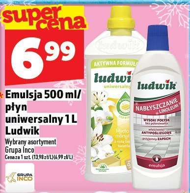 Emulsja 500 ml / płyn uniwersalny 1L Ludwik promocja w TOPAZ