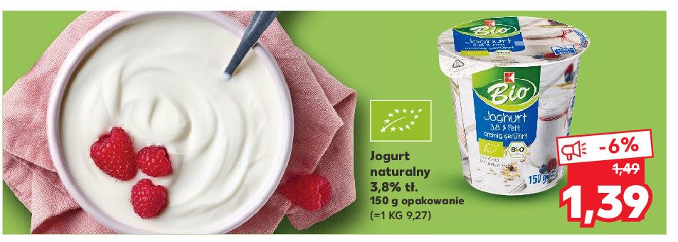 Jogurt naturalny 3.8 % K-classic bio promocja