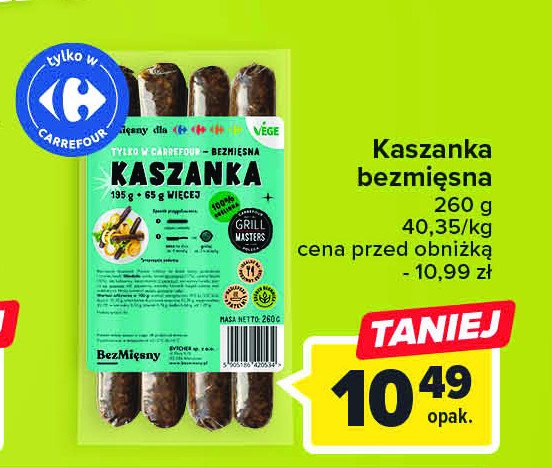 Bezmięsna kaszanka Bezmięsny promocja