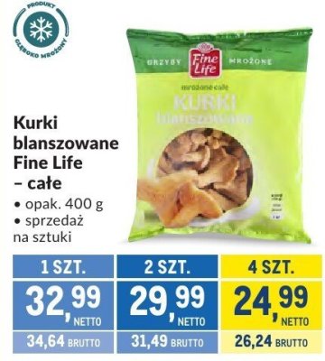 Kurki blanszowane Fine Life - całe promocja w Makro