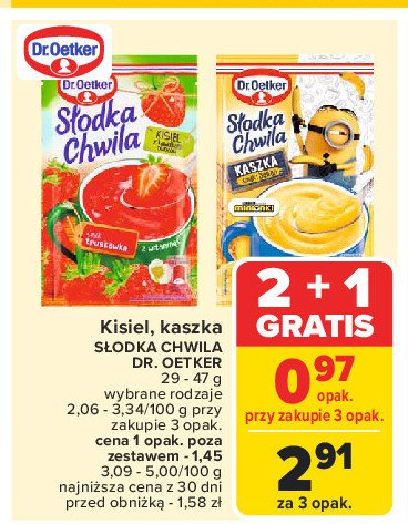 Kaszka manna bananowa Dr. oetker słodka chwila promocja w Carrefour