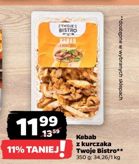 Kebab z kurczaka TWOJE BISTRO promocja w Netto