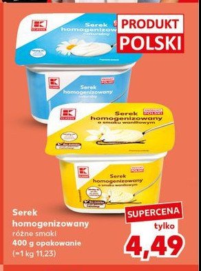 Serek wanilia K-classic promocja