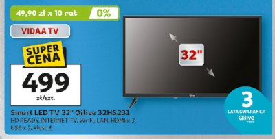 Smart LED TV 32" Qilive 32HS231 promocja w Auchan