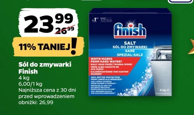 Sól do zmywarek Finish special salt promocja w Netto