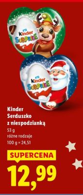 Czekolada Kinder Serduszko z niespodzianką promocja w Lidl