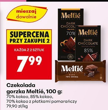 Czekolada gorzka Meltié 85% kakao promocja w Biedronka