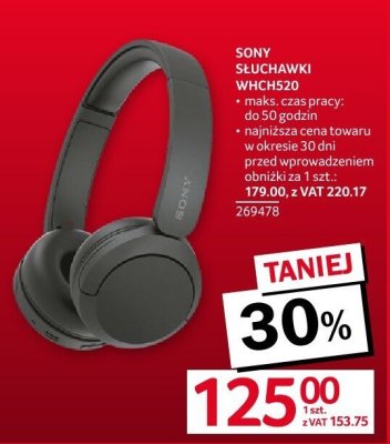 Słuchawki WH-CH520 Sony promocja w Selgros