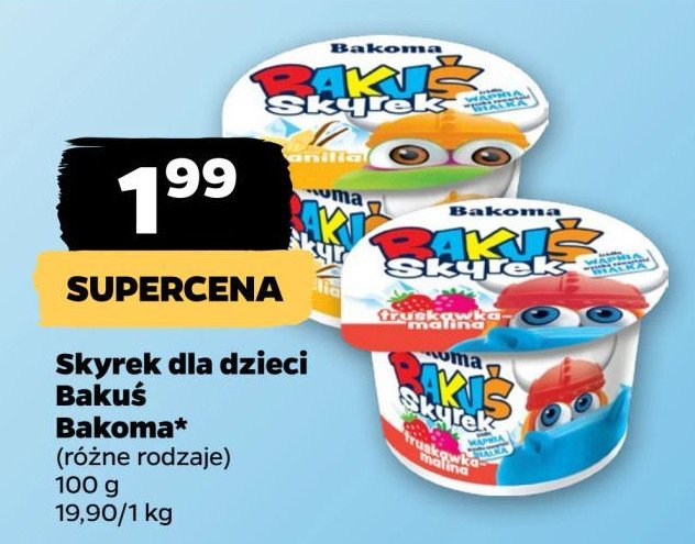 Serek truskawka-malina Bakoma bakuś skyrek promocja