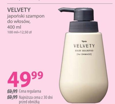 Szampon VELVETY japoński do włosów promocja w Hebe
