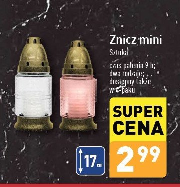 Znicz mini 9h promocja w Aldi