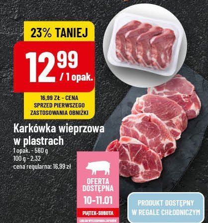 Karkówka wieprzowa w plastrach promocja