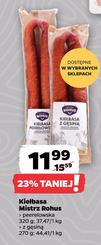 Kiełbasa peerelowska Mistrz rohus promocja w Netto