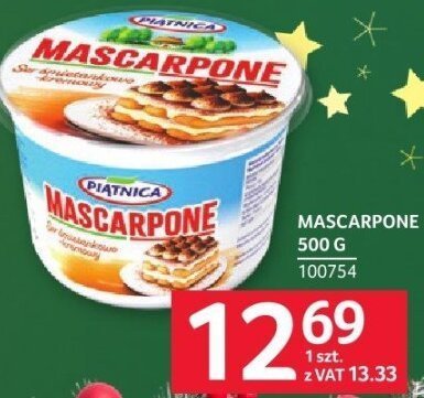 Ser mascarpone Piątnica 500g promocja w Selgros