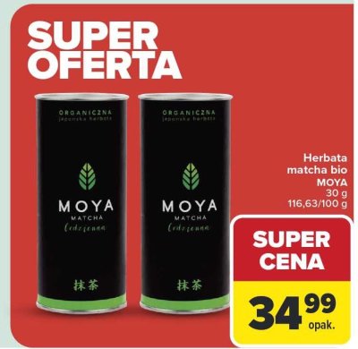 Herbata matcha bio MOYA promocja w Carrefour