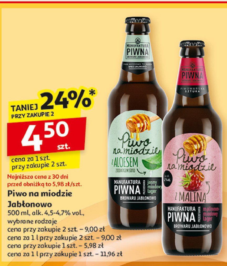 Piwo Piwo na miodzie z aloesem promocja