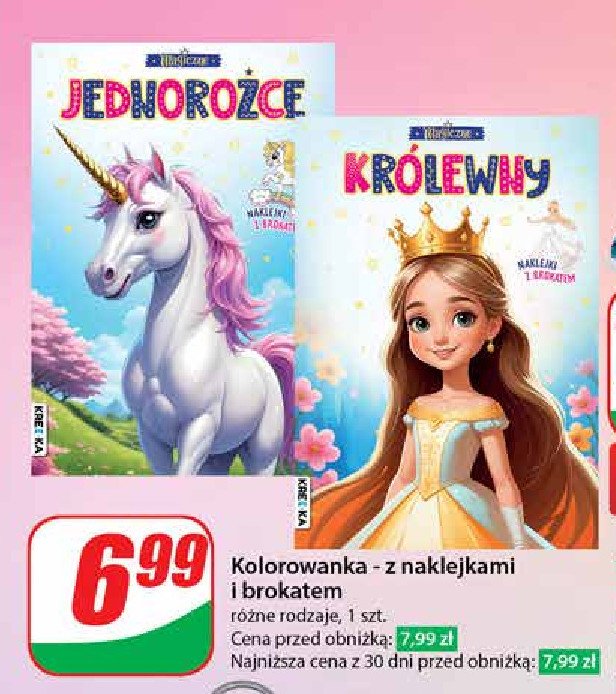 Kolorowanka z naklejkami i brokatem jednorożce promocja