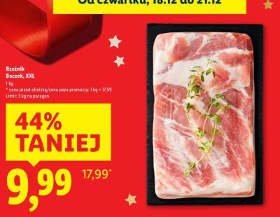 Boczek XXL 1 kg promocja w Lidl