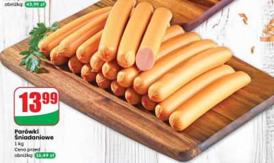 Parówki śniadaniowe Agro Rydzyna promocja w Dino