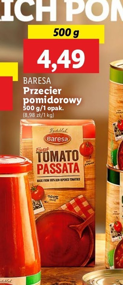 Przecier pomidorowy passata Baresa promocja