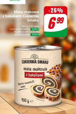 Masa makowa z bakaliami Cukiernia Smaku promocja w Dino