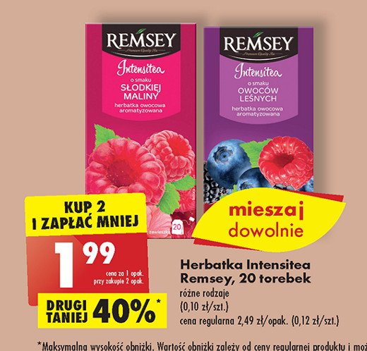 Herbata owoce le艣ne Remsey intensitea promocja