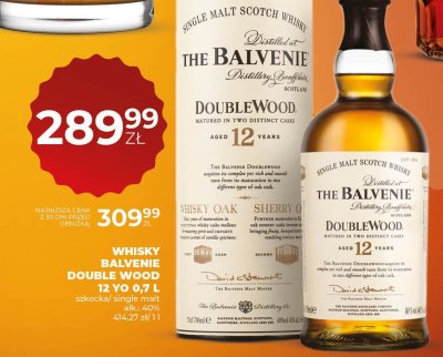 Whisky Balvenie Double Wood 12 YO 0,7L promocja w Duży Ben