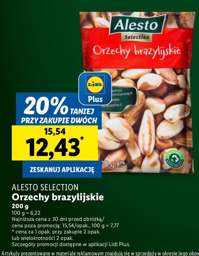 Orzechy brazylijskie Alesto (Lidl) promocja