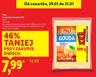 Ser Pilos Ser gouda w kawałku, XXL promocja w Lidl