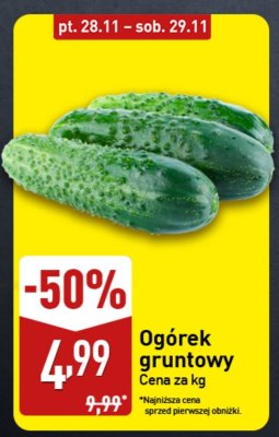 Ogórek gruntowy promocja w Aldi