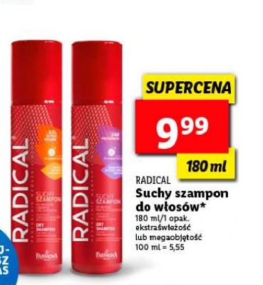Szampon suchy do włosów przetłuszczających się Radical promocja