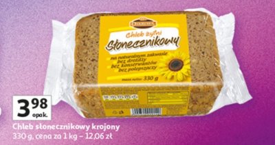Chleb słonecznikowy krojony promocja w Auchan