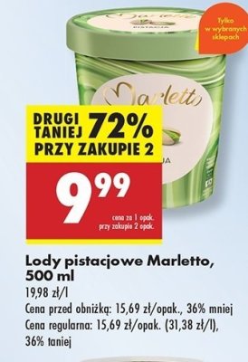 Lody pistacja Marletto promocja