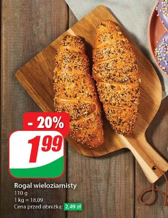 Rogal wieloziarnisty promocja w Dino