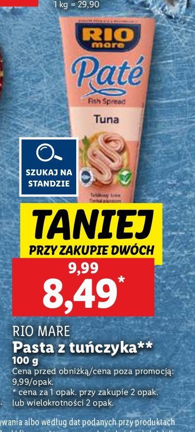 Pasta z tu艅czyka Rio mare promocja