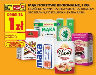 Mąki tortowe regionalne 1kg, różne rodzaje DRUGA ZA 1 ZŁ promocja w Biedronka