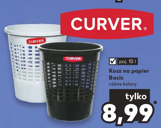 Kosz na śmieci basic 10l czarny Curver promocja