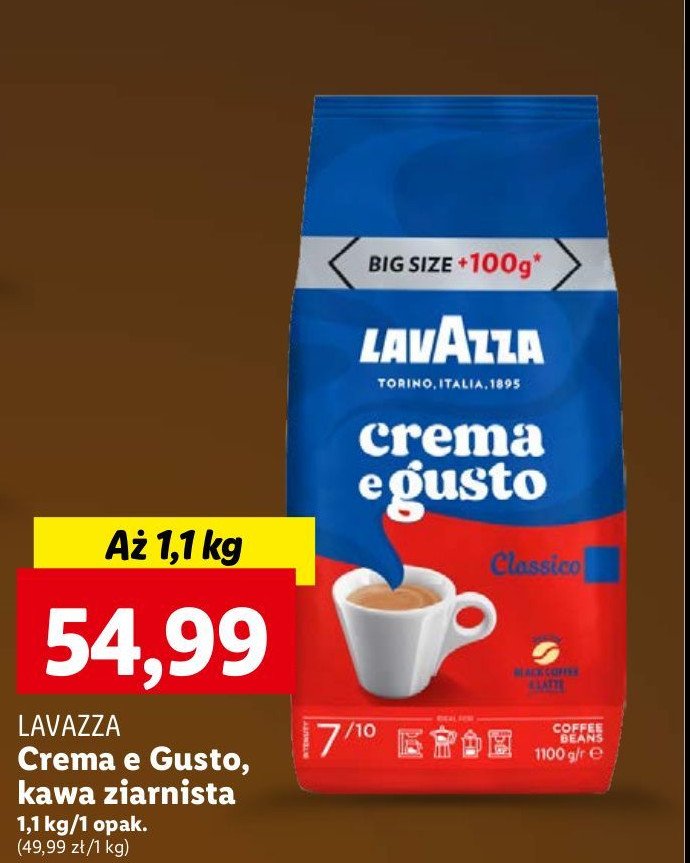 Kawa LAVAZZA CREMA & GUSTO CLASSICO promocja