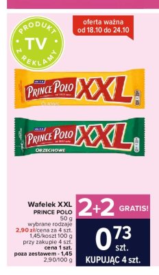 Wafelek orzechowy Prince polo xxl promocja