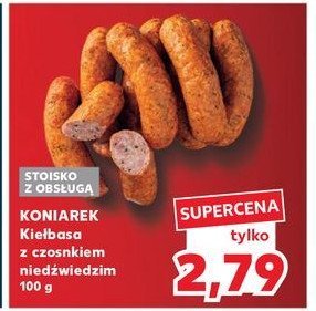 Kiełbasa z czosnkiem niedźwiedzim Koniarek promocja