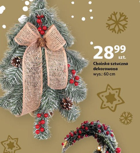 Choinka sztuczna dekorowana wys. 60 cm promocja