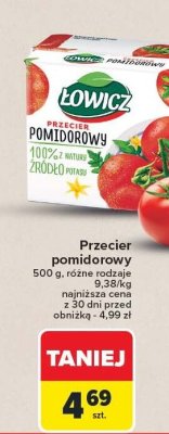 Przecier pomidorowy Łowicz 500 g, różne rodzaje promocja w Carrefour