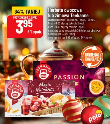 Herbata owocowa lub zimowa Teekanne promocja w POLOmarket