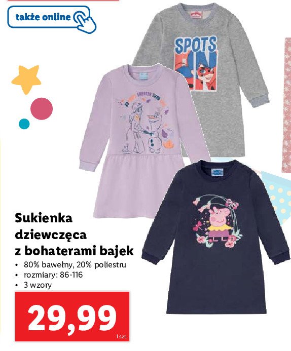 Sukienka 艣winka peppa 86-116 Lupilu promocja