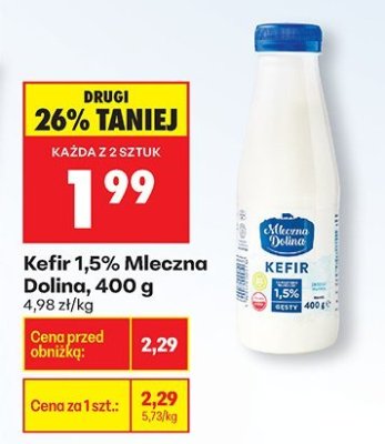 Kefir 1,5% 400 g promocja w Biedronka