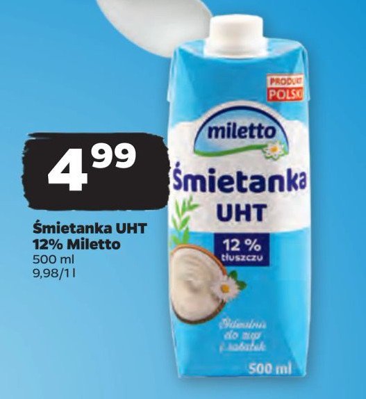 Śmietanka 12% Miletto promocja