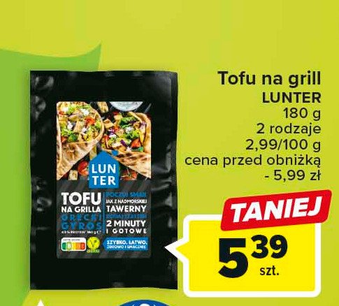 Tofu grecki gyros Lunter promocja