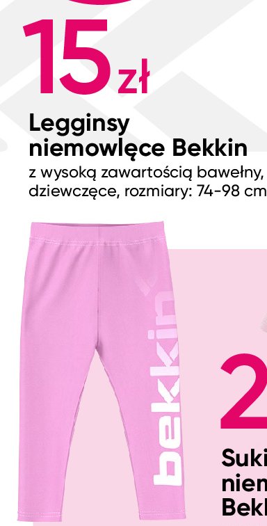 Legginsy dziewczęce 74-98 cm Bekkin promocja