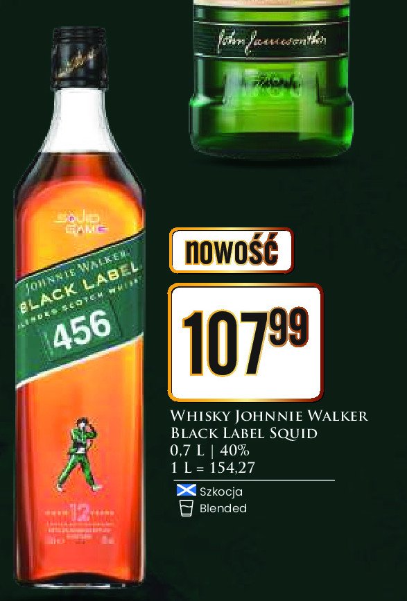 Whisky Johnnie walker black label 456 promocja w Dino