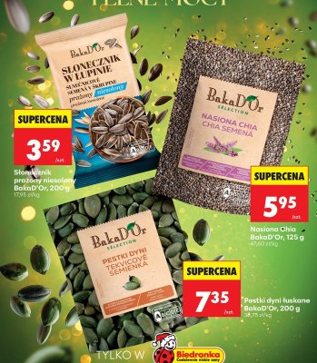 Nasiona Słonecznik prażony niesolony BakaD'Or, 200 g promocja w Biedronka